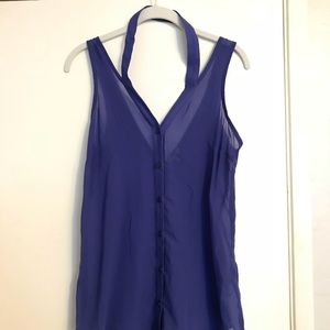 Purple Chiffon Tank Top